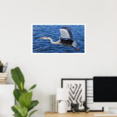 Poster de Grey Heron en vol (Bureau à domicile)