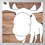 Poster de gros plan de l'orignal tiré à la main (Devant)