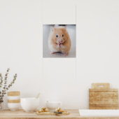 Poster de gros plan du mignon hamster (Cuisine)