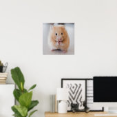 Poster de gros plan du mignon hamster (Bureau à domicile)