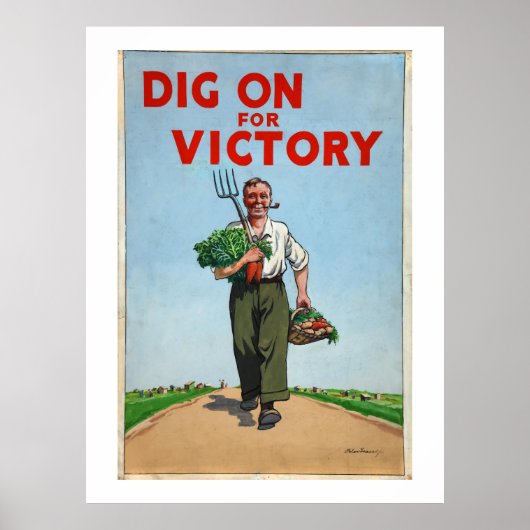 Poster de guerre Victoire Vintage (Devant)
