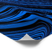 Poster de guitare Abstrait, bleu (Coin)