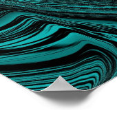 Poster de guitare Abstrait, Turquoise (Coin)