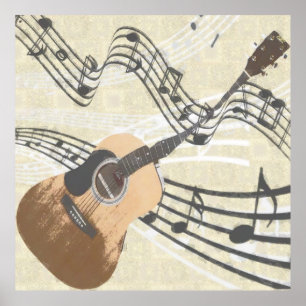 Poster de guitare Abstraite
