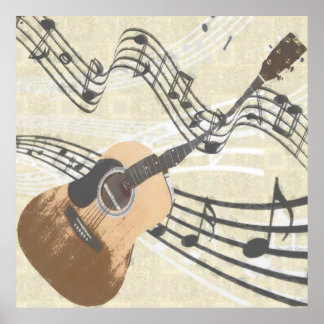 Poster de guitare Abstraite