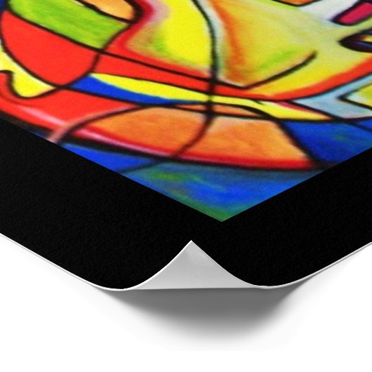 Poster de guitare Abstraite par ValAries (Coin)