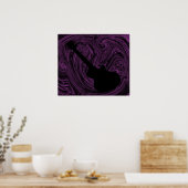Poster de guitare Abstraite, Violet (Cuisine)