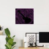 Poster de guitare Abstraite, Violet (Bureau à domicile)