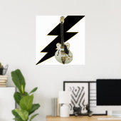 Poster de guitare blanche électrique (Bureau à domicile)