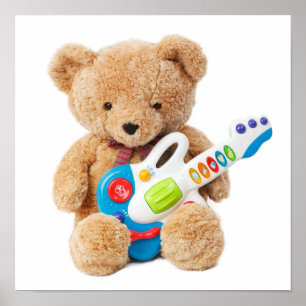 Poster de Guitare Cute Teddy Bear