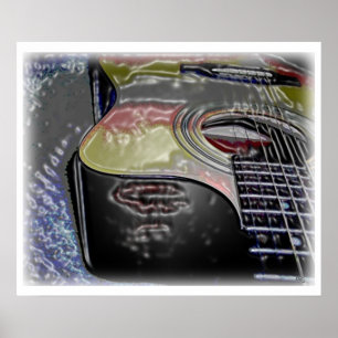 Poster de guitare Dimensionnel
