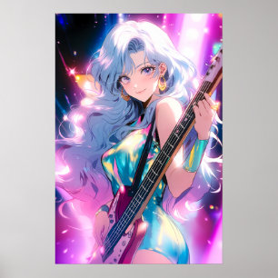 Poster de Guitare Girl Art