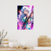 Poster de Guitare Girl Art (Cuisine)