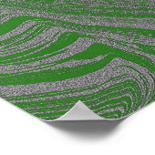 Poster de Guitare Grunge, Vert (Coin)