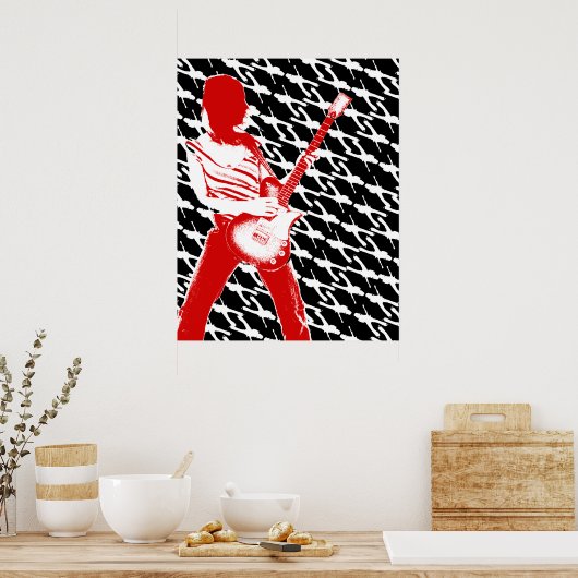 Poster de guitares foncées (Cuisine)