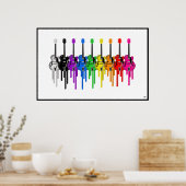 Poster de Guitares saignantes Imprimer (Cuisine)