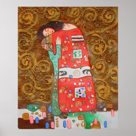 Poster de Gustav Klimt ~ Amour de l'armure (Devant)