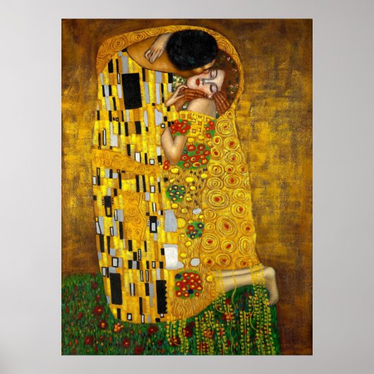 Poster de Gustav Klimt - le baiser (Devant)