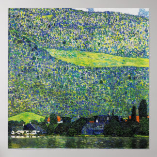 Poster de Gustav Klimt ~ Unterach sur le lac Atter