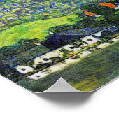 Poster de Gustav Klimt ~ Unterach sur le lac Atter (Coin)