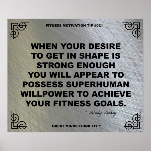 Poster de gym pour la Motivation Fitness #021 (Devant)