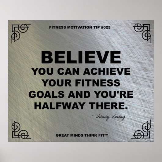 Poster de gym pour la motivation fitness #025 (Devant)