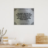 Poster de gym pour la motivation fitness #026 (Cuisine)