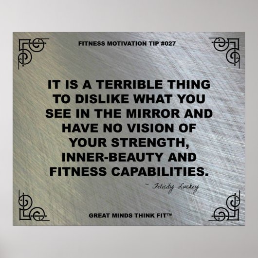 Poster de gym pour la motivation fitness #027 (Devant)