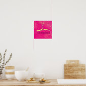 Poster de gymnaste - Feu d'artifice rose (Cuisine)