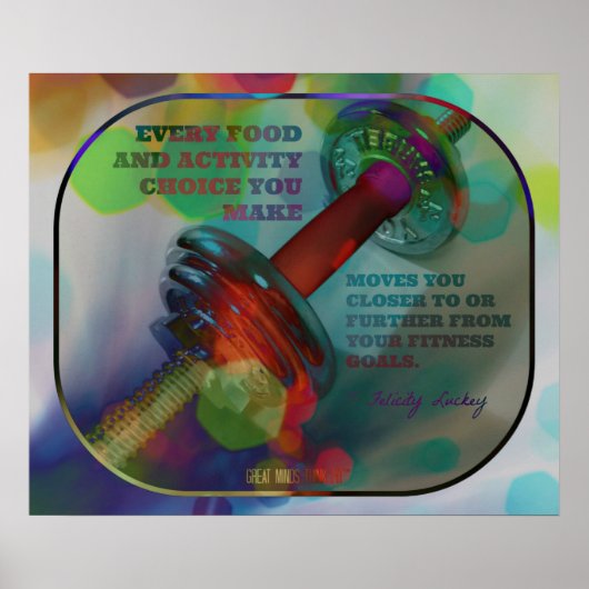 Poster de gymnastique coloré avec poids 016 (Devant)