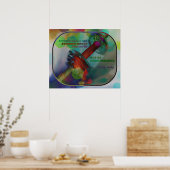 Poster de gymnastique coloré avec poids 07 (Cuisine)