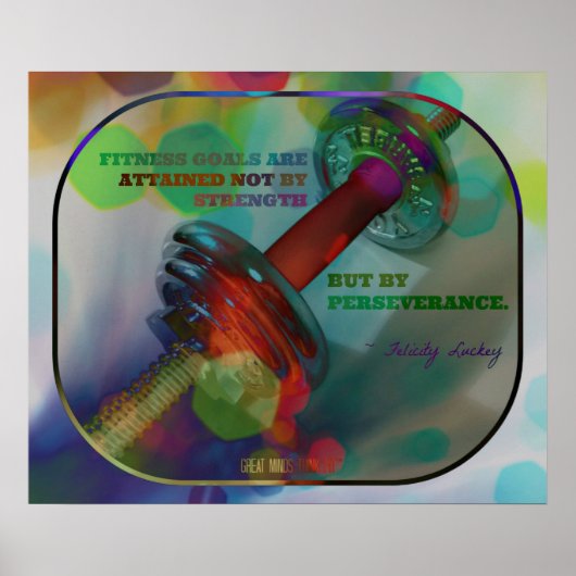 Poster de gymnastique coloré avec poids 07 (Devant)