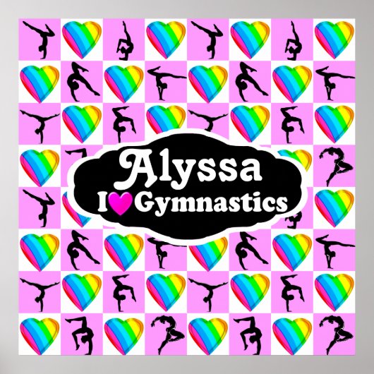 POSTER DE GYMNASTIQUE PERSONNALISÉ JOLIMENT ROSE (Devant)