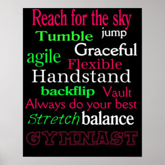 Poster de gymnastique Salle de fille