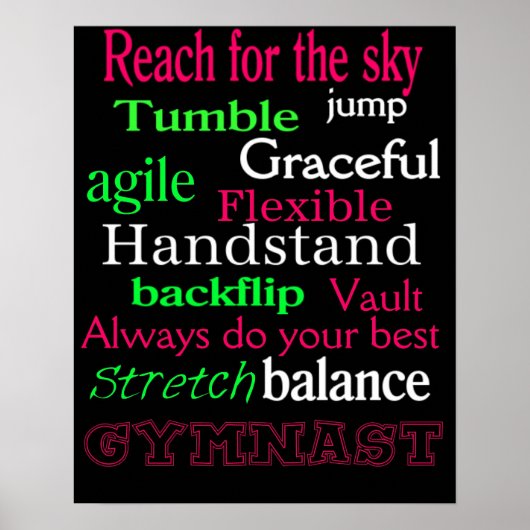 Poster de gymnastique Salle de fille (Devant)