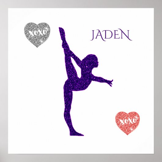 Poster de gymnastique. XOXO (Devant)