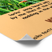 Poster de Haiku Seasons (arrière - plan de pêche) (Coin)