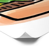 Poster de hamburger d'aquarelle (Coin)
