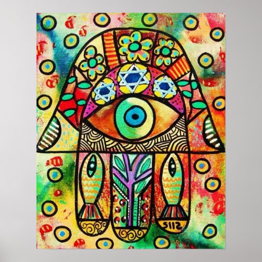Poster de Hamsa Poisson Mer Morte (Devant)