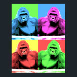 Poster de Harambe Pop Art<br><div class="desc">Poster d'art de la pop de Harambe La mort tragique de Harambe le gorille a capturé les mondes en 2016. Cette affiche est conçue pour commémorer sa vie et sa mort.</div>