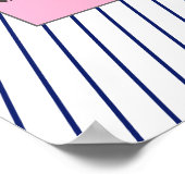 Poster de haricots de café Funky Plaque Bleu Strip (Coin)
