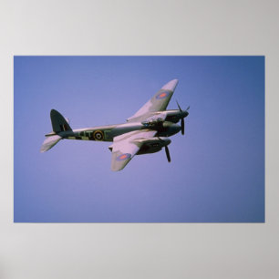 Poster De Havilland DH-98 "Mosquito" T-3, en vol à Bo