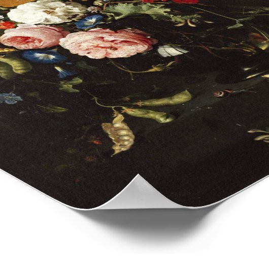 Poster de Heem peinture de vase de fleurs (Coin)