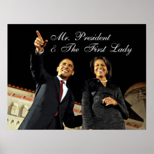 Poster de heer President & First Lady