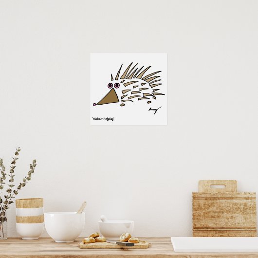 Poster de hérisson Abstrait (Cuisine)