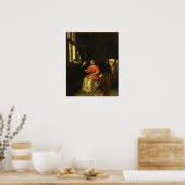 Poster De Hooch - Intérieur Avec Une Jeune Dame Lecture A (Cuisine)