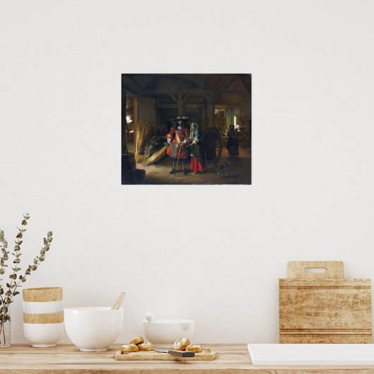 Poster De Hooch - Payer L'Auberge (Cuisine)