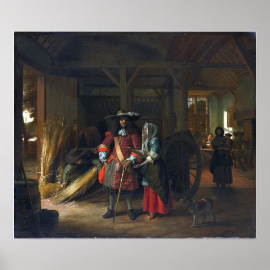 Poster De Hooch - Payer L'Auberge (Devant)