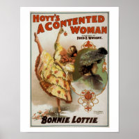 Poster de Hoyt's A Contented Woman Théâtre Vintage