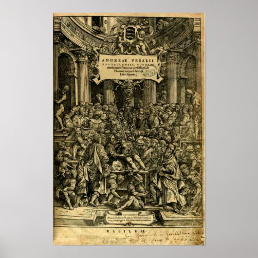 Poster De Humani Corporis Fabrica (Devant)